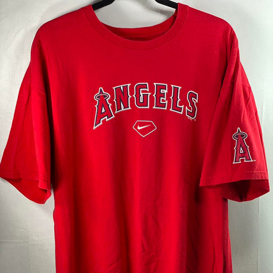 2008 Nike Team Angels Los Angeles MLB Red Y2K Tee Shirt Swoosh Men’s Size XL