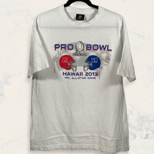 2013 NFL Pro Bowl Game Reebok Mens Large T Shirt AFC vs NFC Hawaii Players Names